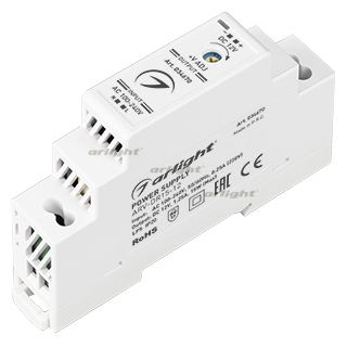 Arlight Блок питания ARV-DR15-12 (12V, 1.25A, 15W) 90х58х18 IP20