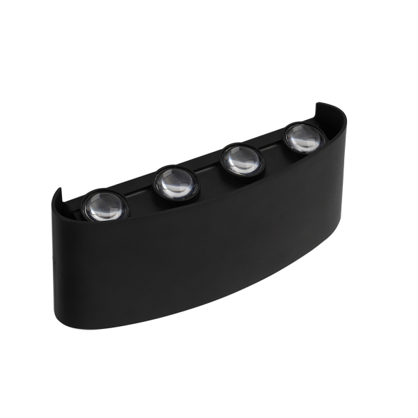 .Jazzway PWL-80210 8w 4000K BL 230V IP44  пластик поликарбонат черный 210х46х95