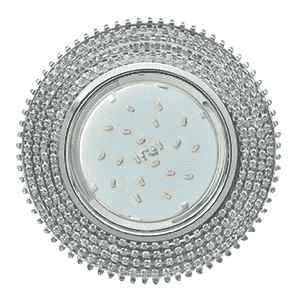 Точечный светильник Ecola GX53 H4 Glass Круг прозр.стр.хром/зерк./ хром 40x120 /FW53RGECB