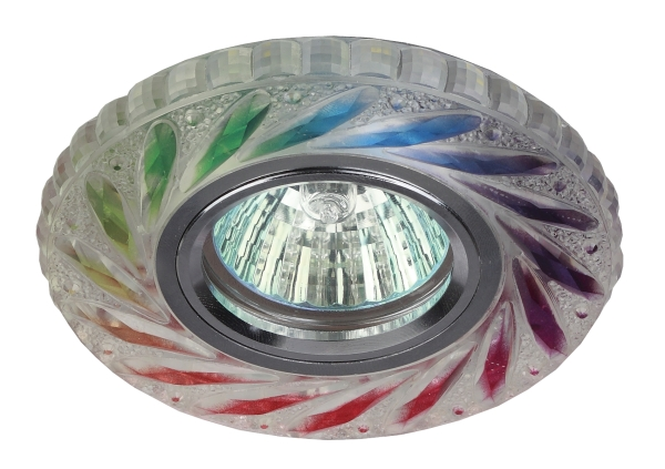 Светильник точечный ЭРА DK LD13 SL RGB/WH  декоративный cо светодиодной подсветкой MR16, мультиколор