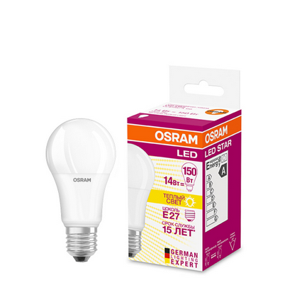 Светодиодная лампа OSRAM А70 13Вт 230В 2700К E27