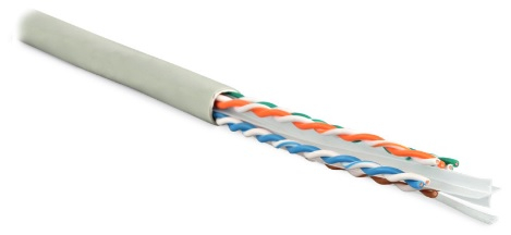 UUTP4-C6-S23-IN-PVC-GY-305 (305 м) кабель витая пара, неэкранированная U/UTP, категория 6, 4 пары (23 AWG), одножильный (solid), с разделителем, PVC, –20градC – +75градC, серый Hyperline