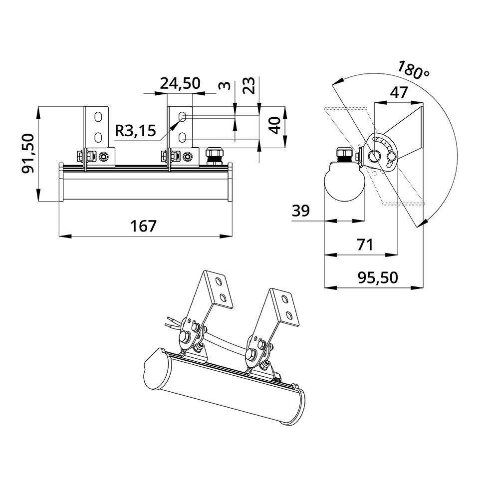 Модерн 0,5 167мм 3000К Прозрачный