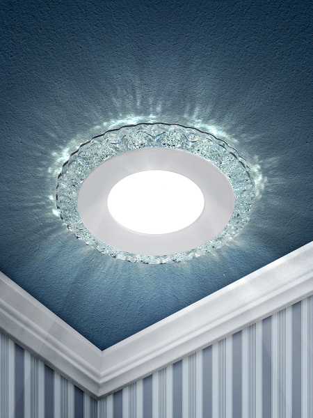 ЭРА DK LED 14 SL/WH белая подсветка 3+3W прозрачный/белый (60/1200
