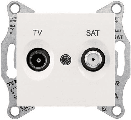 Schneider Electric Sedna  Бежевый Розетка механизм TV/SAT оконечная 1dB IP20 скрытая установка SDN3401647