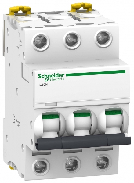 Автоматический выключатель Schneider Electric 3P 6А характеристика C 6кА Acti9 iC60N A9F79306/A9F74306 (аналог Multi9 24348)