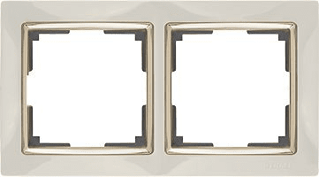 Werkel  Snabb Слоновая Кость-Золото Рамка 2-местная WL03-Frame-02-ivory-GD a035248