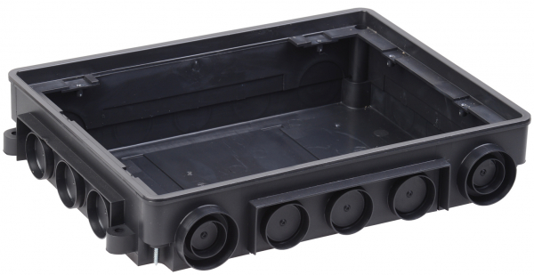 Коробка напольная 12м черная ONFLOOR IEK KNU-12-PA-9011