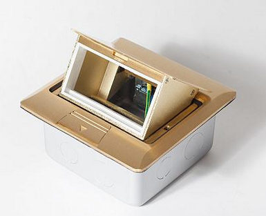 Люк на 2 поста (45х45), латунь, с металлической коробкой, IP44