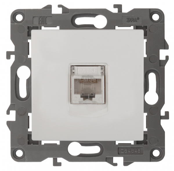 ЭРА  Elegance  Белый  Розетка RJ45, IP20, белый  14-3107-01