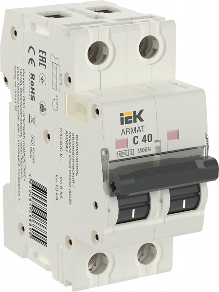 Автоматический выключатель IEK M06N 2P C 40А