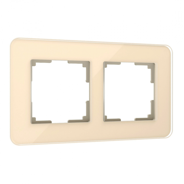 Werkel W0022443/ Рамка на 2 поста Elite (айвори, стекло) a057883