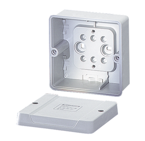 Коробка ответвительная пустая, IP 65, размер 98х98х58, цвет серый, материал полистирол, гладкие стенки Макс. М20 D 8040  HENSEL