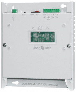 Источник бесперебойного питания БАСТИОН SKAT-LED.12DC-2,0 SLIM, 3 выхода 12В до 2А, АКБ 2,3Ач