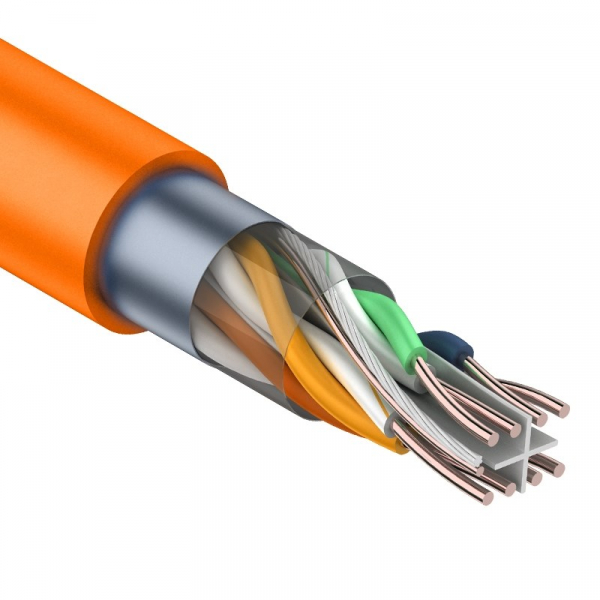 Кабель FTP 4PR 23AWG, CAT6 нг(А)-HF, LSZH (бухта 305 м)  01-0151 REXANT