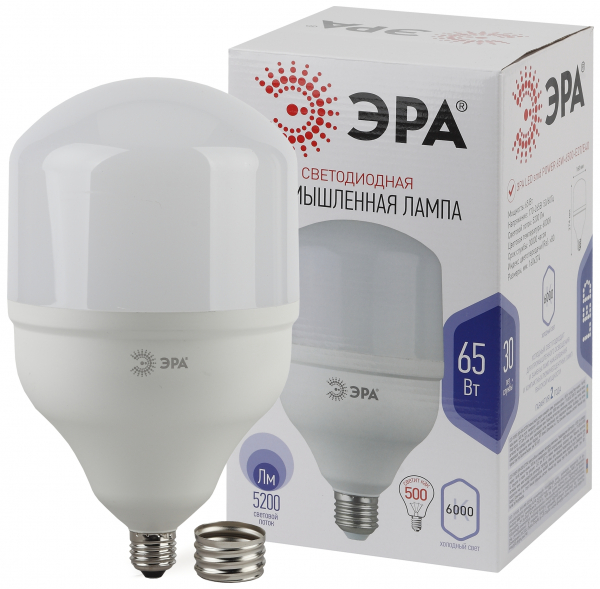 ЭРА STD LED POWER T160-65Вт-6500-E27/E40