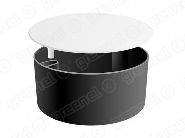 Коробка распределительная У192 93х30мм д/кирпич. стен, черное основание бел. крышка (48 шт/уп) GE41014