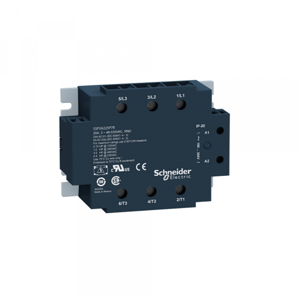 SSP3A225BD ТВЕРДОТЕЛЬНОЕ РЕЛЕ, 3 ФАЗЫ, 25А SSP3A225BD