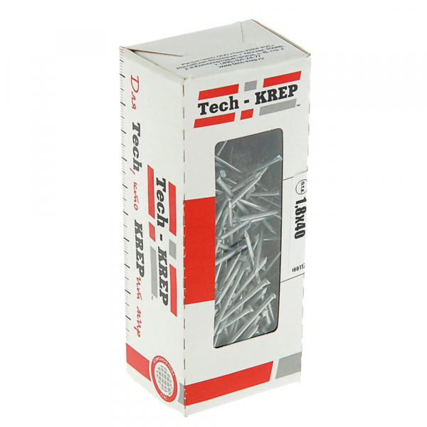 Гвоздь финишный оцинк. 1,8х40 (250 г) - коробка с ок. Tech-Krep
