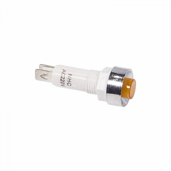 Индикатор c отражателем  Ø10  220V  желтый  (RWE-209)  REXANT 36-4753