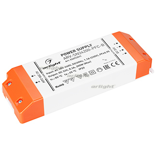 Блок питания Arlight ARV-SN24200-PFC-B (24V, 8.3A, 200W) (ARL, IP20 Пластик, 3 года)