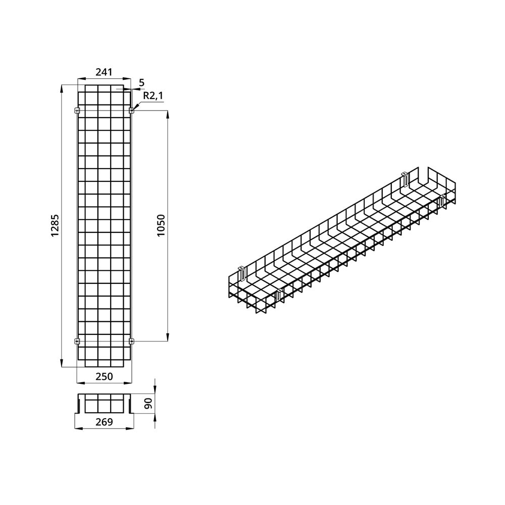 Защитная решетка. Линия