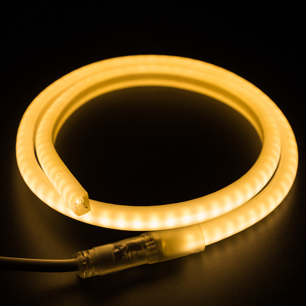 Гибкий Неон LED SMD, форма - D, тёплый белый, 120 LED/м,  бухта 100м 131-076
