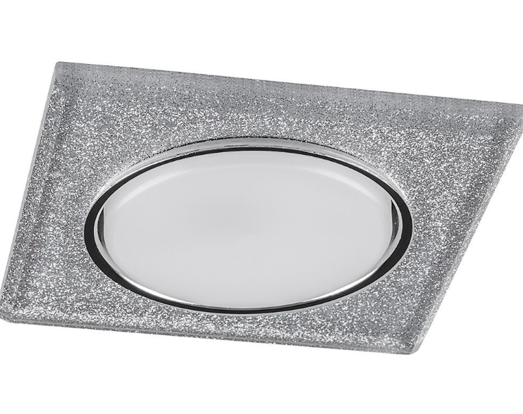 Светильник точечный Feron CD4040 20LED*2835SMD 4000K, 15W GX53, без лампы, серебро, хром