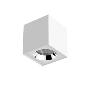 Светильник светодиодный Вартон DL-02 Cube накладной 125*135 20W 3000K 35град RAL9010 белый матовый