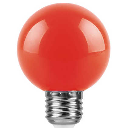 Feron LB-371 (3W) 230V E27 красный Шар для белт лайта G60