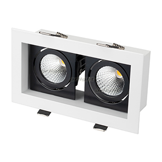 Светильник Arlight CL-KARDAN-S180x102-2x9W Warm (WH-BK, 38 deg)
