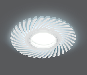 Светильник Gauss Backlight BL133 Круглый/узор  Белый, Gu5.3, 3W, LED 4000K 1/40