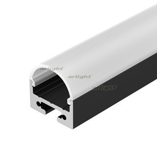 Arlight Профиль с экраном SL-LINE-2011M-2500 BLACK+OPAL ROUND