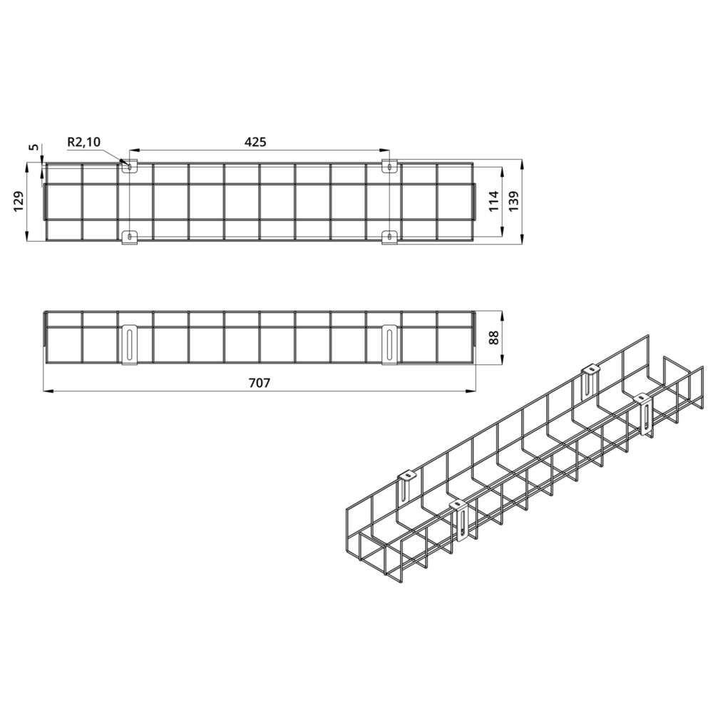 Защитная решетка. Айсберг v2.0 (600мм)