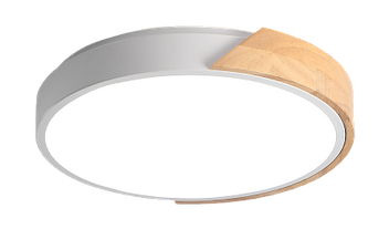 Светильник Jazzway PPB Sсandic-R 24w 4000K WH/W с деревянной планкой IP20 D335*60