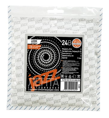 Лента светодиодная Jazzway IP20  24V  18Вт/м  4000KPLS PRO 2835/168-24V   5м