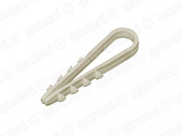 Дюбель-хомут для наружного монтажа провода 11-18мм, цвет-БЕЛЫЙ (100/1000/6000шт) (кратно 100)