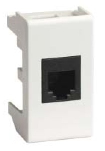 DKC  VIVA  Розетка  Белый  компьютерная RJ45 категория 6 экранированная (8P8C, Hyperline, Dual IDC: 110&Kron, 1 модуль 45068