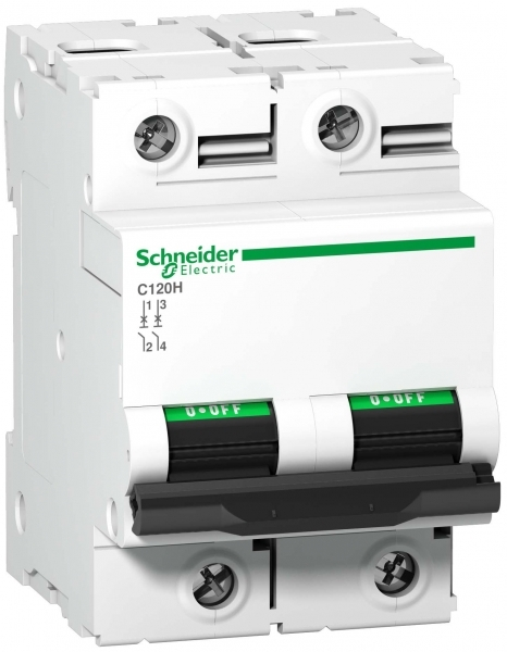 Автоматический выключатель Schneider Electric 2P 100А хар-ка C 15кА Acti9 C120H
