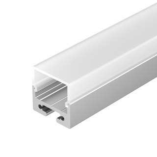 Arlight Профиль с экраном SL-LINE-2011M-2500 ANOD+OPAL SQUARE (кратно 1)