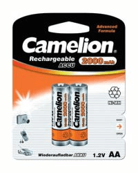 Аккумулятор CAMELION R6 2000 mAh Ni-Mh BL-2 (кратно 2)