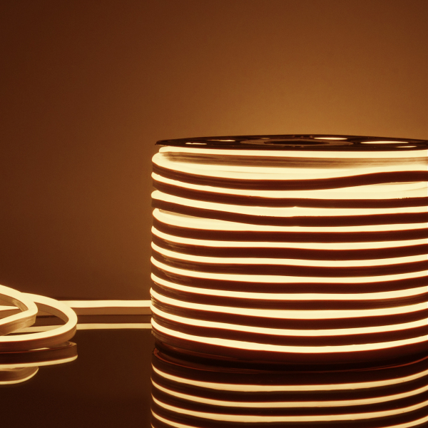 Elektrostandard LS001 220V / Лента светодиодная Гибкий неон 9.6W 120Led 2835 IP67 3300K односторонний теплый белый, 50 м