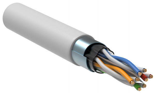 Витая пара F/UTP кат.6 4х2х23AWG LSZH белый (305м) ITK