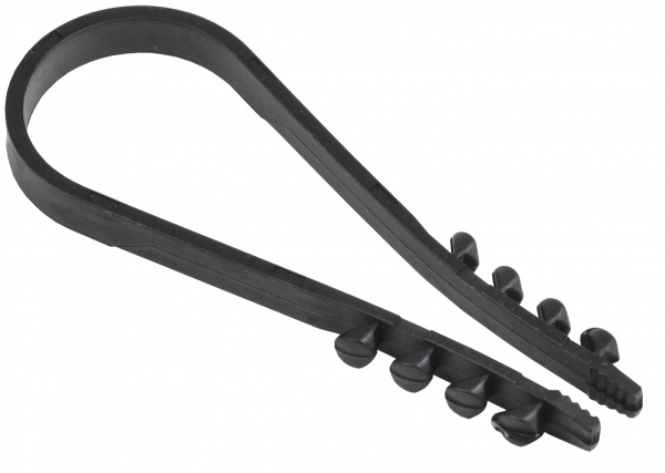 Дюбель-хомут 19-25 круглый черный нейлон (упаковка  100шт)