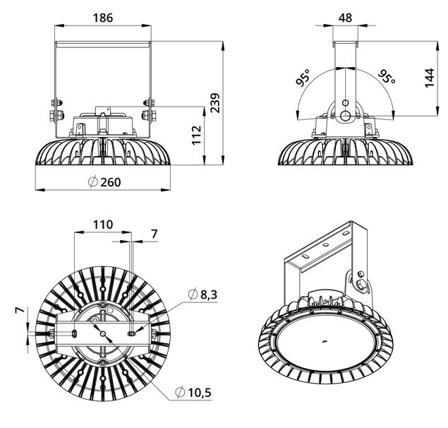 Крепление на кронштейн. Профи Лайт