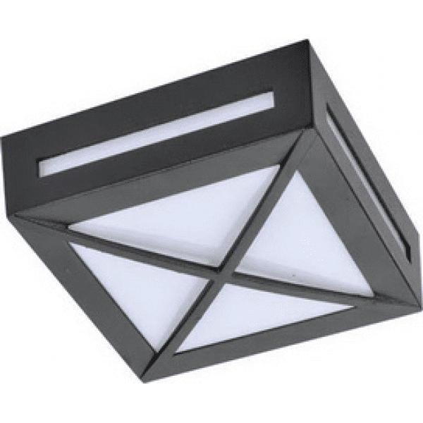Светильник садово-парковый Ecola GX53 LED 3083W накладной IP65 матовый Квадрат с решеткой металлической 1*GX53 Черный 136x136x55 /FB53SGECH