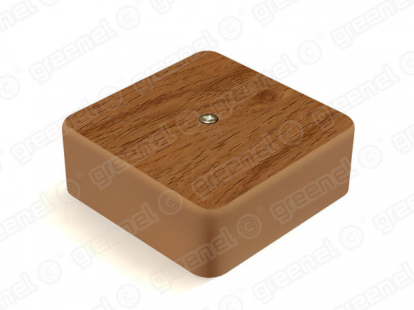 Коробка распаячная Greenel GE41215-14 ОП 75*75*28мм орех GE41215-14