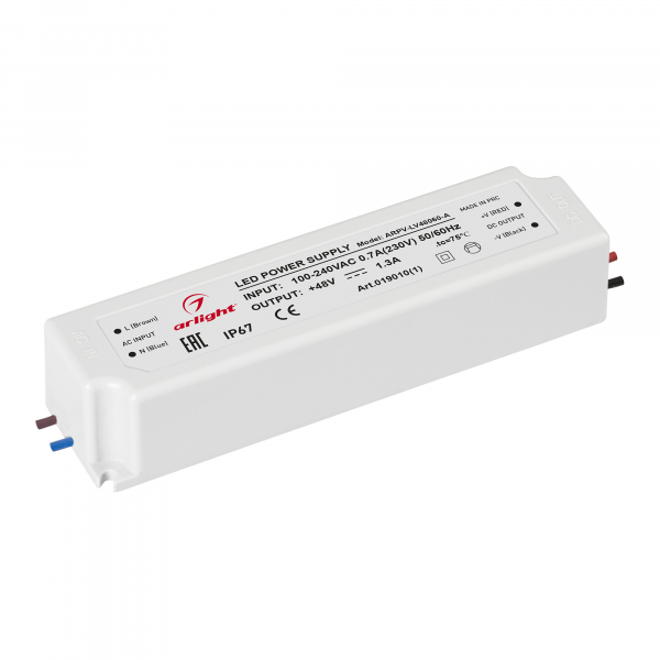 Arlight Блок питания ARPV-LV48060-A (48V, 1.3A, 60W) (Arlight, IP67 Пластик, 3 года)