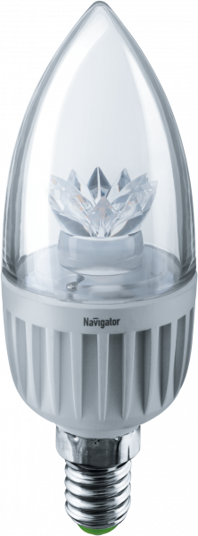 Светодиодная лампа Navigator C37 7Вт 230В 2700K E14