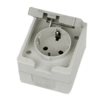 TDM  Вуокса Розетка 2П+З открытая установка 16А IP54 SQ1803-0007
